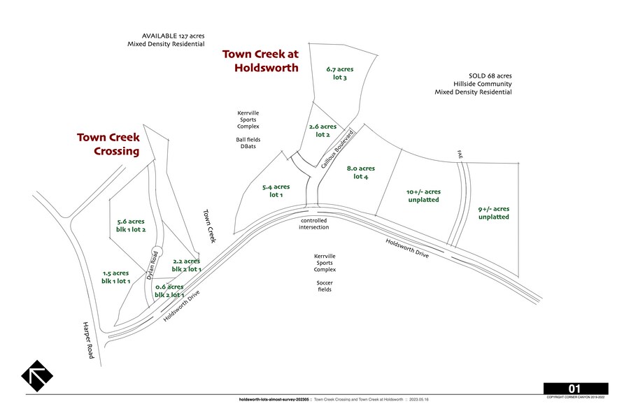 Holdsworth Rd, Kerrville, TX à vendre - Plan cadastral – Image 1 sur 1