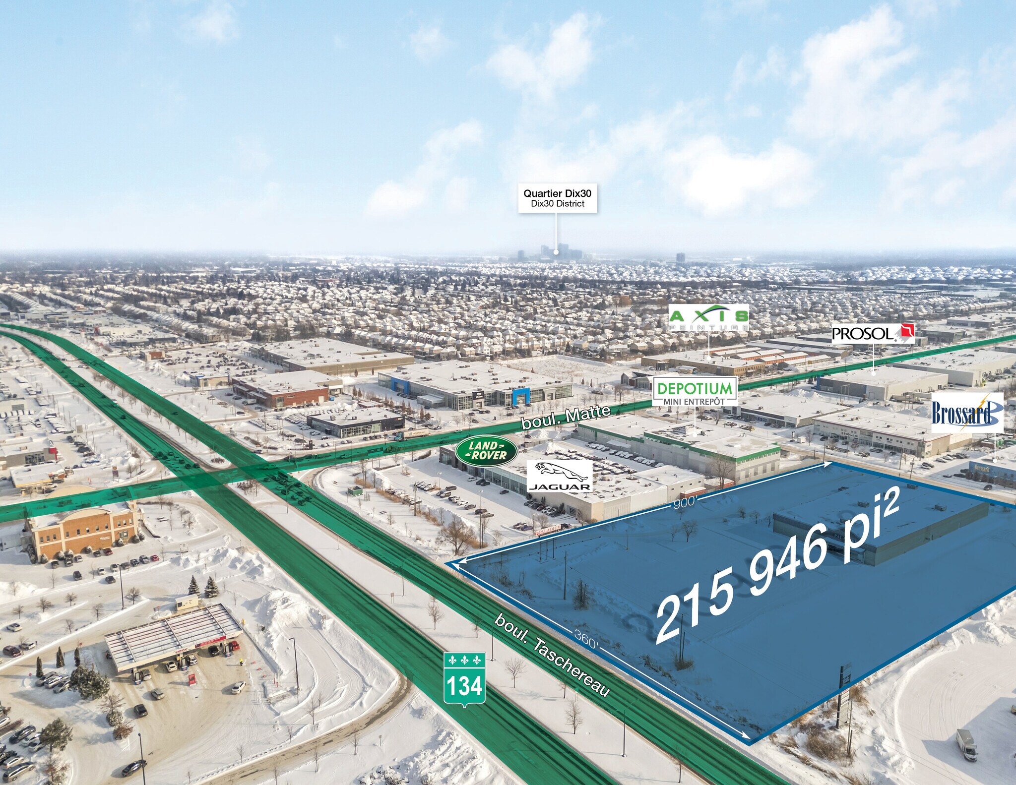 9525 Boul Taschereau, Brossard, QC à vendre Aérien– Image 1 sur 10