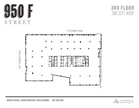 950 F St NW, Washington, DC à louer Plan d’étage– Image 2 sur 2