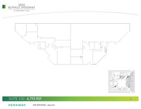 3800 Buffalo Speedway, Houston, TX à louer Plan d’étage– Image 2 sur 3