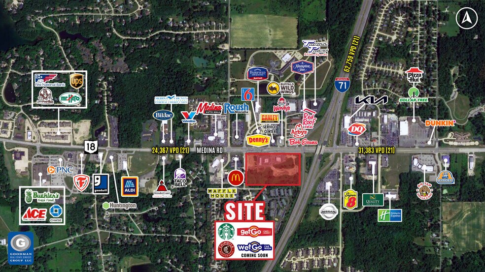 Rt. 18 & I-71, Medina, OH à louer - Aérien – Image 2 sur 2