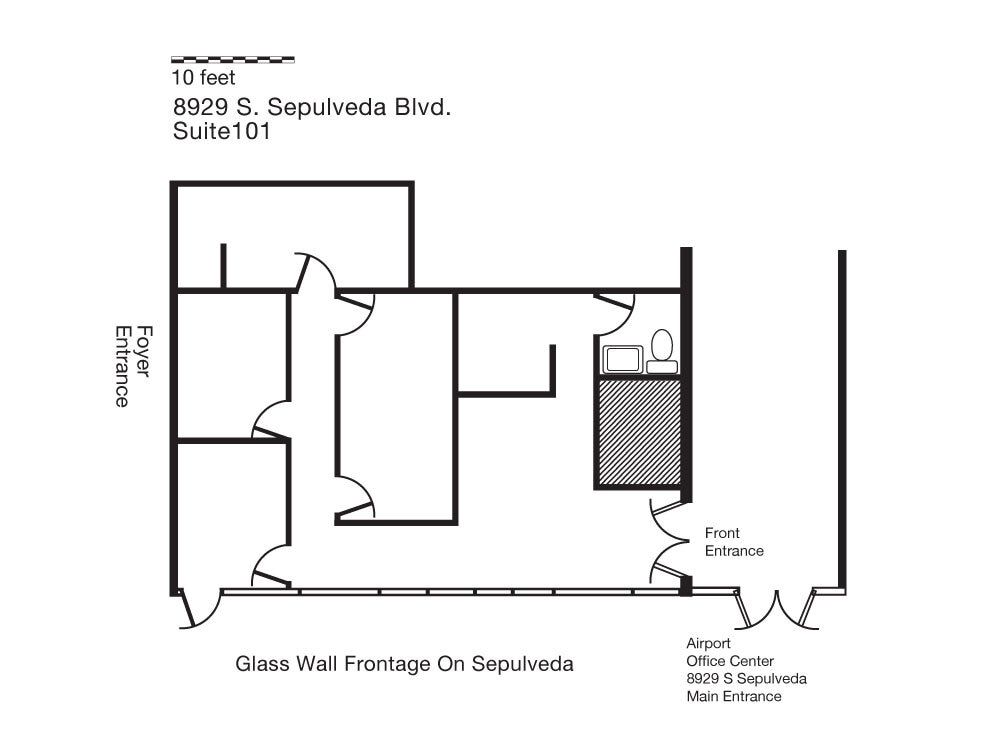 8929-8939 S Sepulveda Blvd, Los Angeles, CA à louer Plan d’étage– Image 1 sur 2