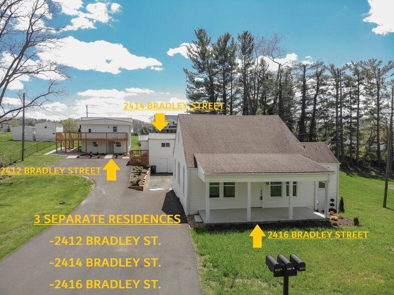 2412,2414, 2416 Bradley St, Bristol, VA à vendre - Photo principale – Image 1 sur 13