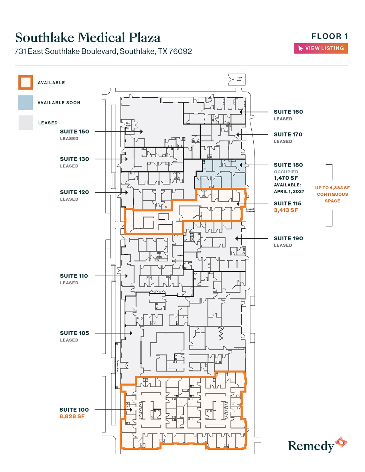 731 E Southlake Blvd, Southlake, TX à louer Plan d’étage– Image 1 sur 1