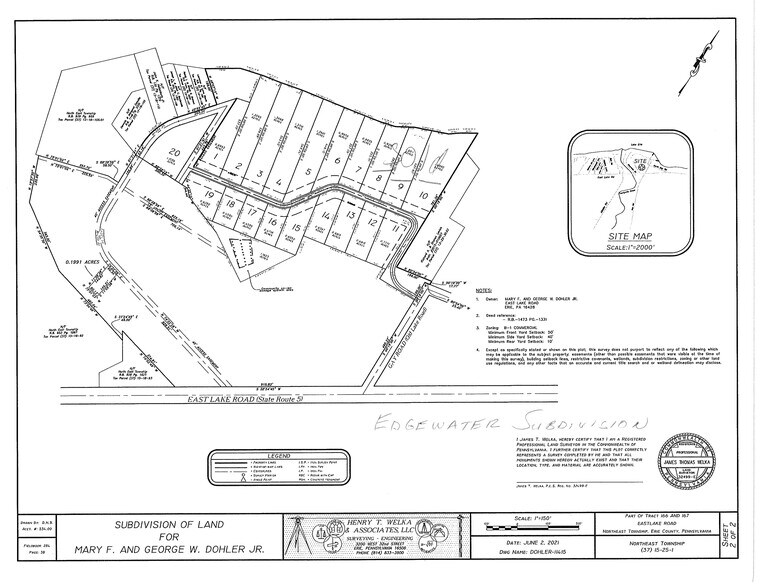 12250 E Lakeshore Drive, North East, PA à vendre - Plan de site – Image 2 sur 2