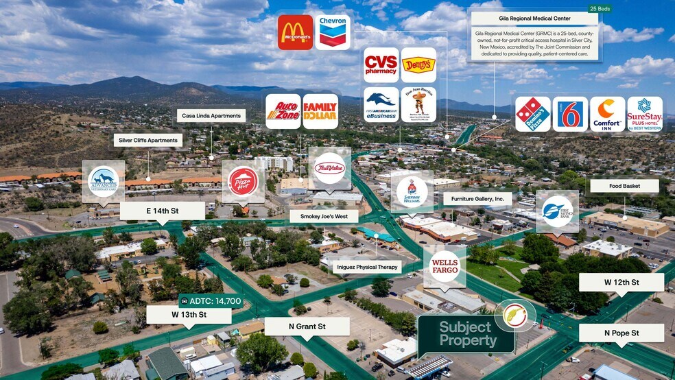 123 W 12th St, Silver City, NM à vendre - Aérien – Image 2 sur 2