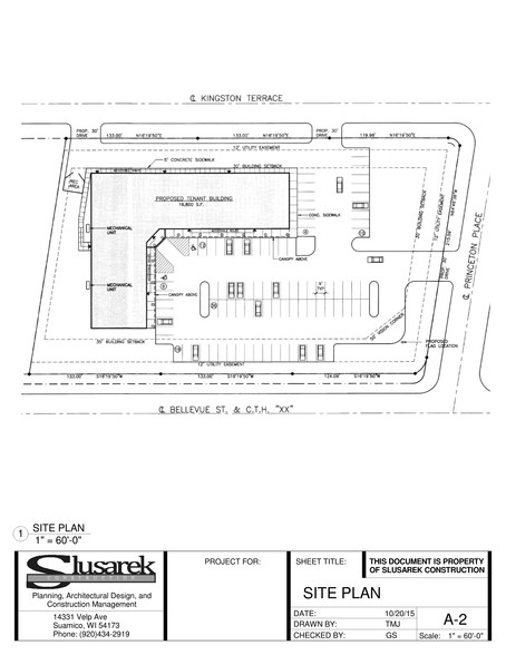 1390 Bellevue St, Green Bay, WI à louer - Plan de site – Image 3 sur 3