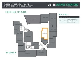 25115 Avenue Stanford, Valencia, CA à louer Plan d’étage– Image 2 sur 7