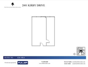 2001 Kirby Dr, Houston, TX à louer Plan d’étage– Image 1 sur 1