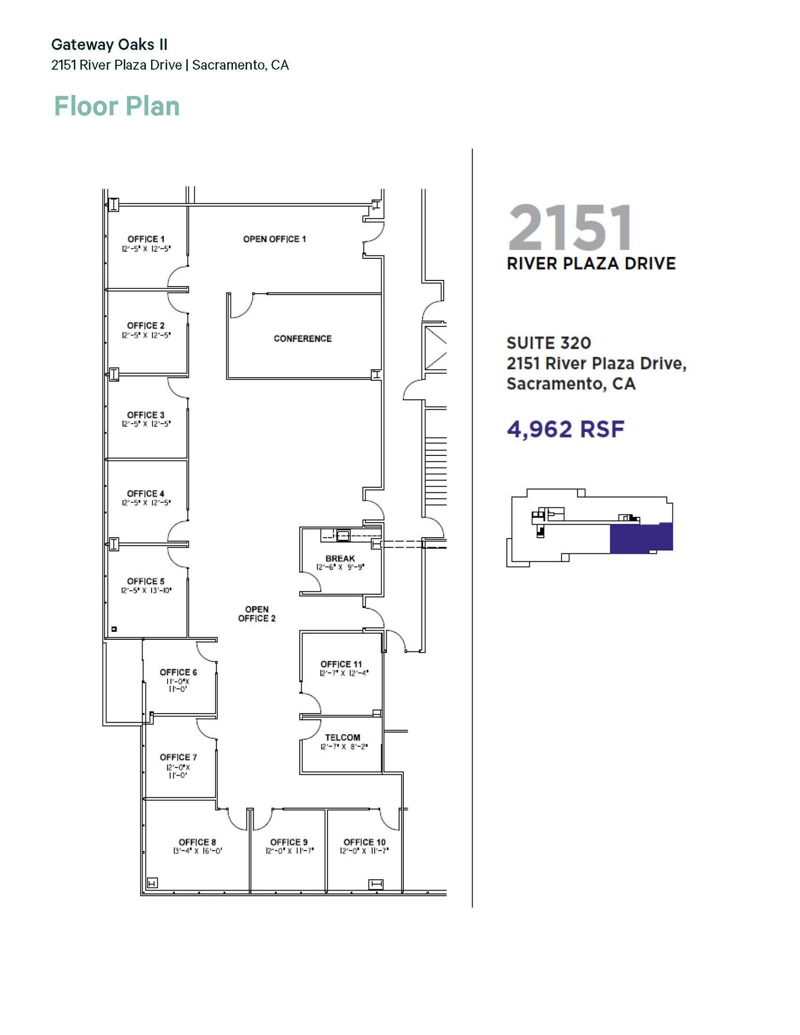 2151 River Plaza Dr, Sacramento, CA à louer Plan d’étage– Image 1 sur 1