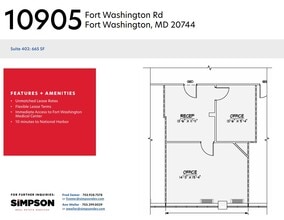 10905 Fort Washington Rd, Fort Washington, MD à louer Plan d’étage– Image 1 sur 1