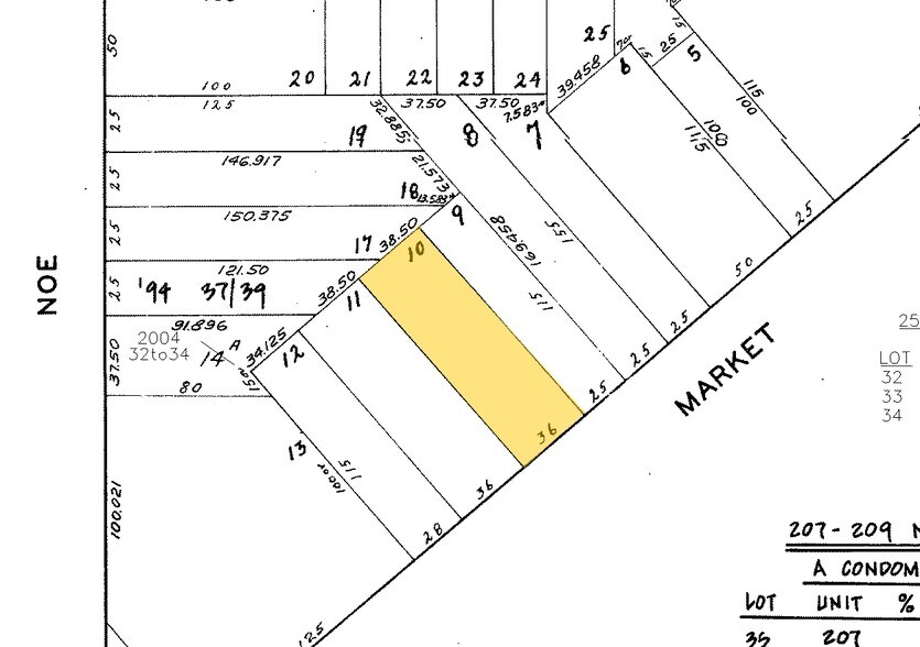 2260-2262 Market St, San Francisco, CA à vendre - Plan cadastral – Image 3 sur 3