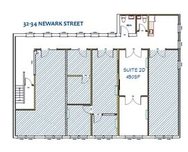 30-34 Newark St, Hoboken, NJ à louer Plan d’étage– Image 1 sur 1