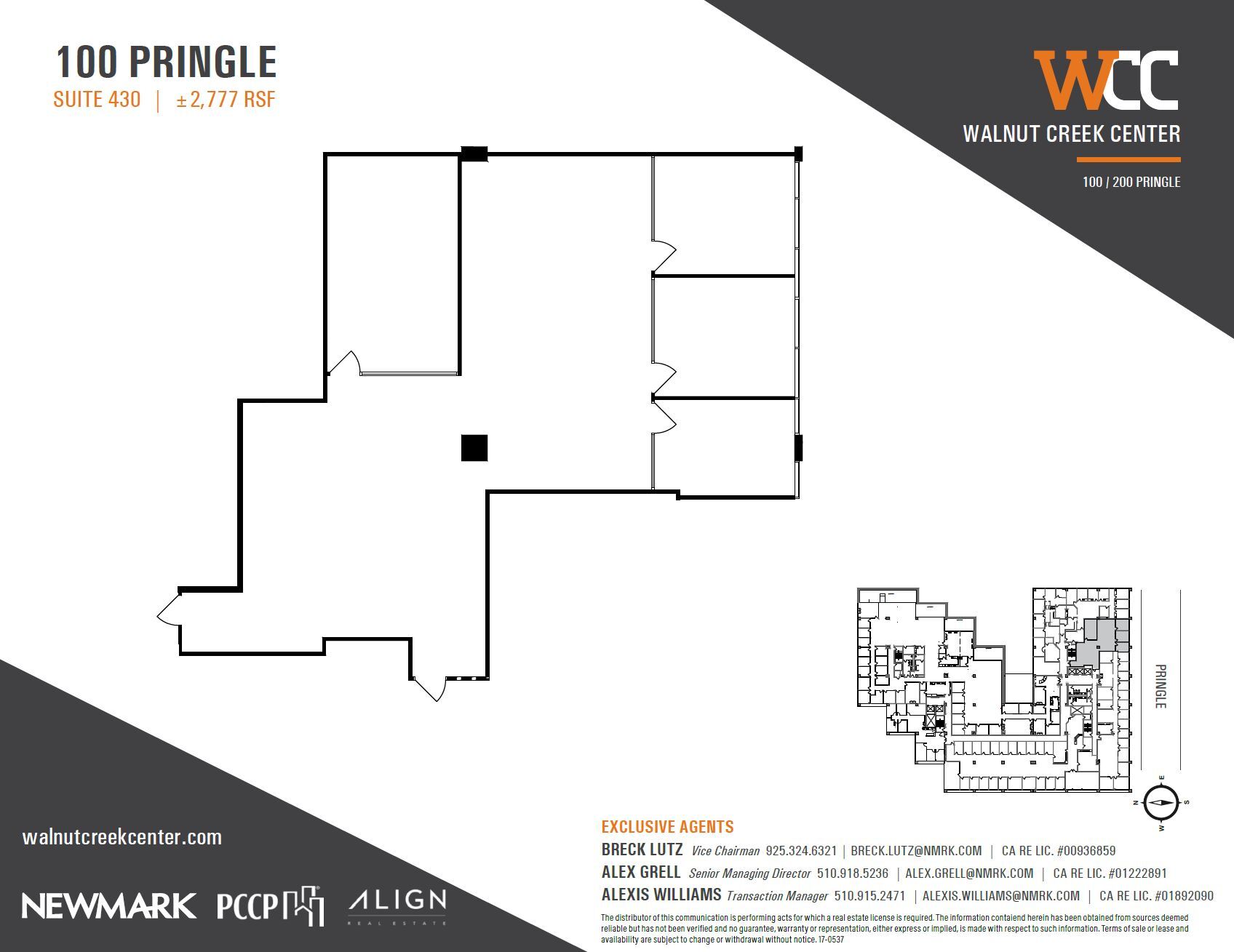 100 Pringle Ave, Walnut Creek, CA à louer Plan d’étage– Image 1 sur 1