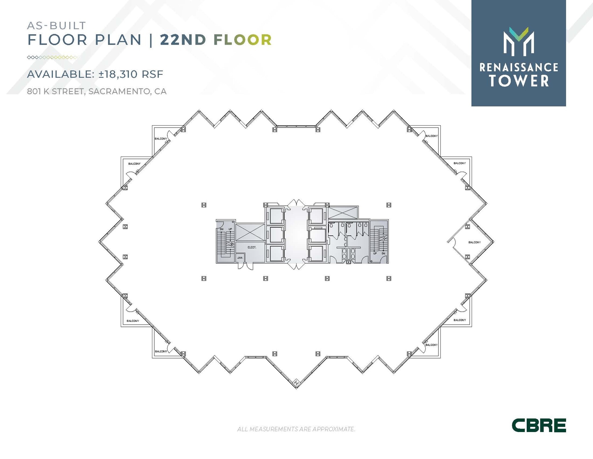 801 K St, Sacramento, CA à louer Plan d’étage– Image 1 sur 2