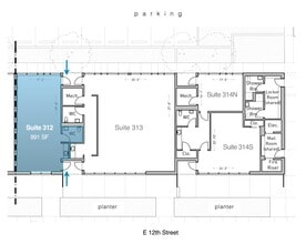 1224 E 12th St, Austin, TX à louer Plan d’étage– Image 2 sur 3