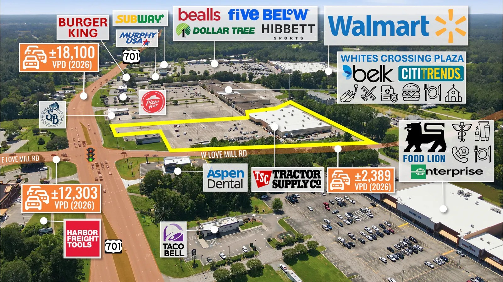 28 Whites Crossing Plaza, Whiteville, NC à vendre Photo principale– Image 1 sur 10