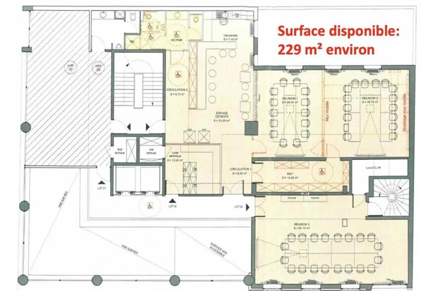 Bureau dans Lyon à vendre - Plan d’étage – Image 2 sur 4