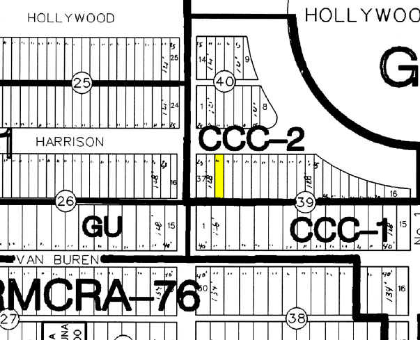1840 Harrison St, Hollywood, FL à vendre - Plan cadastral – Image 2 sur 2
