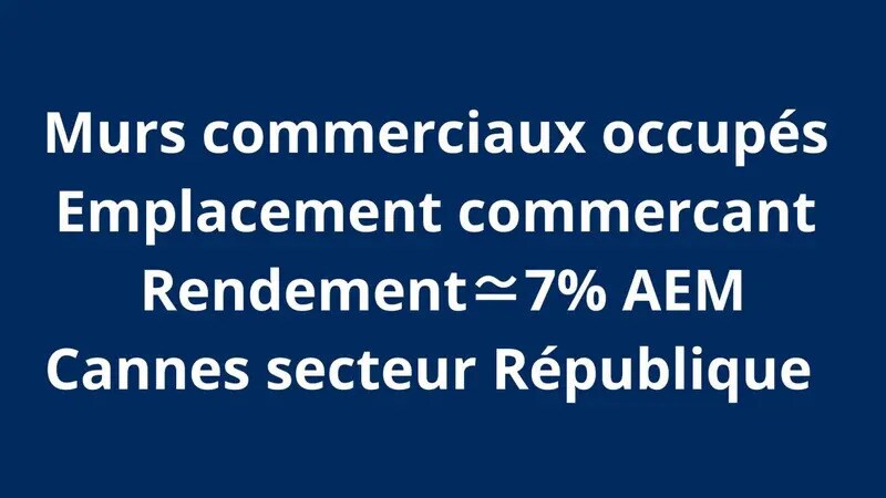 Local commercial dans Cannes à vendre - Photo de l’immeuble – Image 1 sur 4