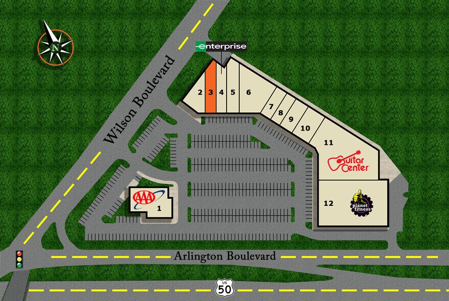 6270-6290 Arlington Blvd, Falls Church, VA à louer - Plan de site – Image 2 sur 2
