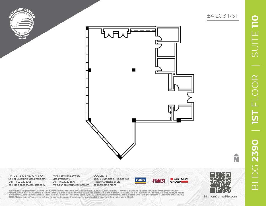 2398 E Camelback Rd, Phoenix, AZ à louer Plan d’étage– Image 1 sur 2