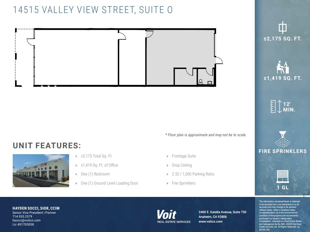 14515 Valley View Ave, Santa Fe Springs, CA à louer Plan d’étage– Image 1 sur 1