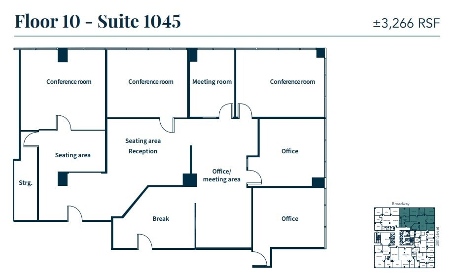 1970 Broadway, Oakland, CA à louer Plan d’étage– Image 1 sur 1