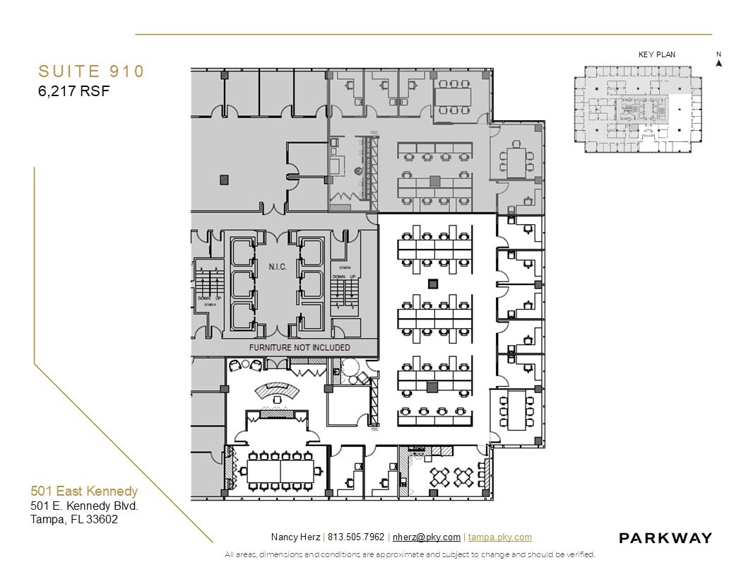 501 E Kennedy Blvd, Tampa, FL à louer Plan d’étage– Image 1 sur 1