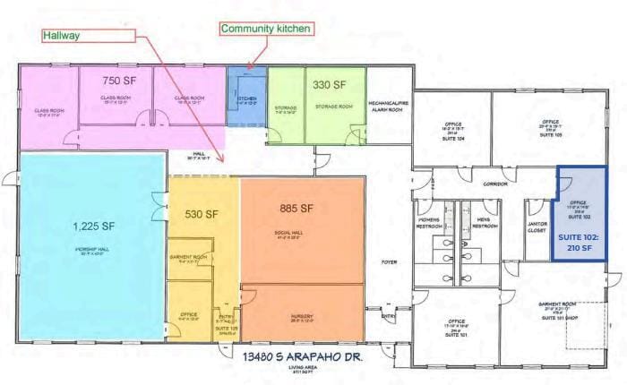 13460 S Arapaho Dr, Olathe, KS à louer Plan d’étage– Image 1 sur 1