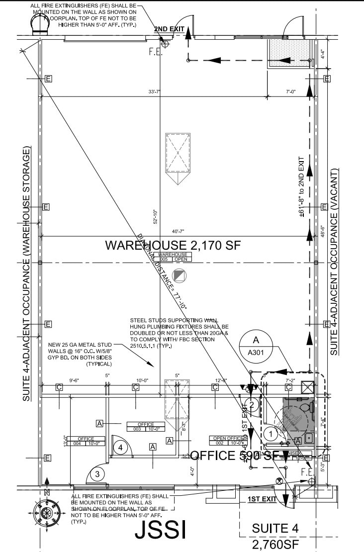 3420 NW 27th Ave, Pompano Beach, FL à louer Plan d’étage– Image 1 sur 1