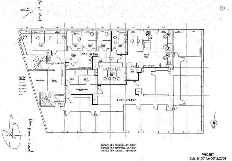 Bureau dans Villeurbanne à louer - Plan d’étage – Image 2 sur 2