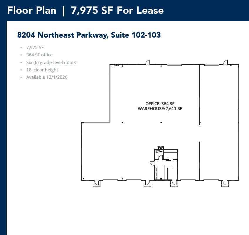 8212 Northeast Pky, North Richland Hills, TX à louer Plan d’étage– Image 1 sur 1
