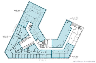 1400-1422 Euclid Ave, Cleveland, OH à louer Plan d’étage– Image 1 sur 1