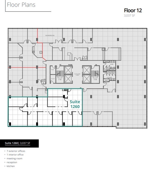 840 7th Ave SW, Calgary, AB à louer Plan d’étage– Image 1 sur 1