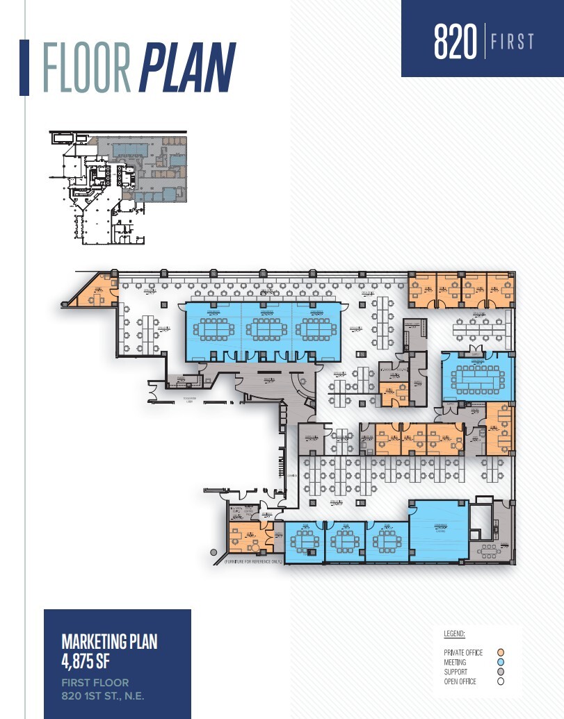 820 1st St NE, Washington, DC à louer Plan d’étage– Image 1 sur 1