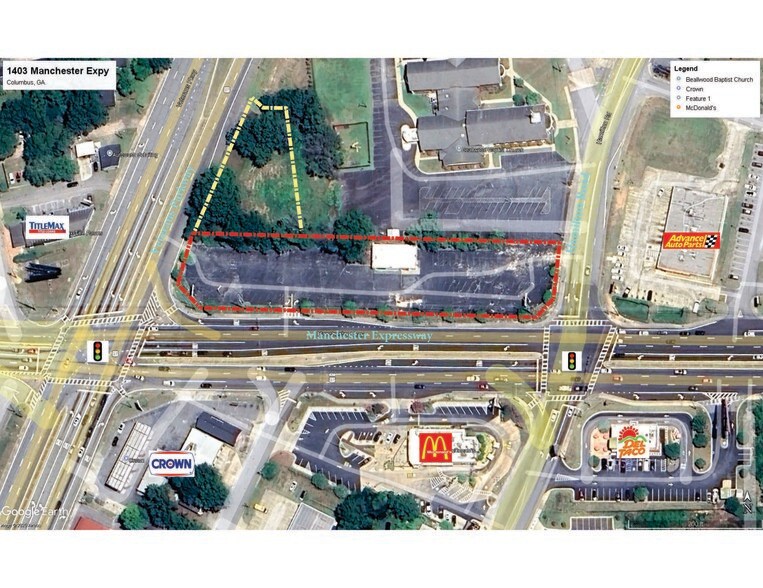 1403 Manchester Expy, Columbus, GA à vendre - Aérien – Image 3 sur 3