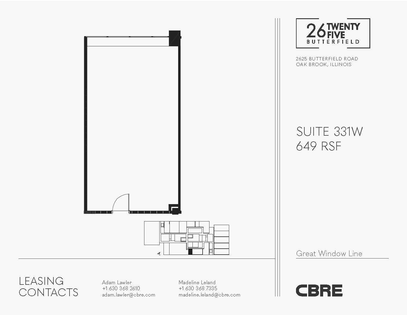 2625 Butterfield Rd, Oak Brook, IL à louer Plan d’étage– Image 1 sur 2