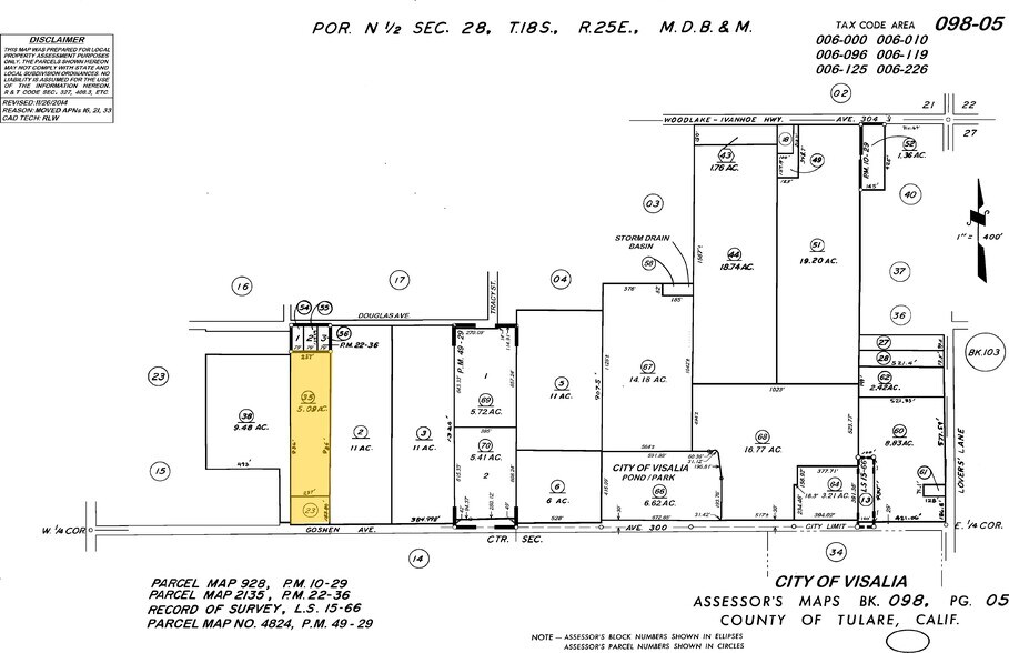 1716 E Goshen Ave, Visalia, CA à vendre - Plan cadastral – Image 3 sur 4