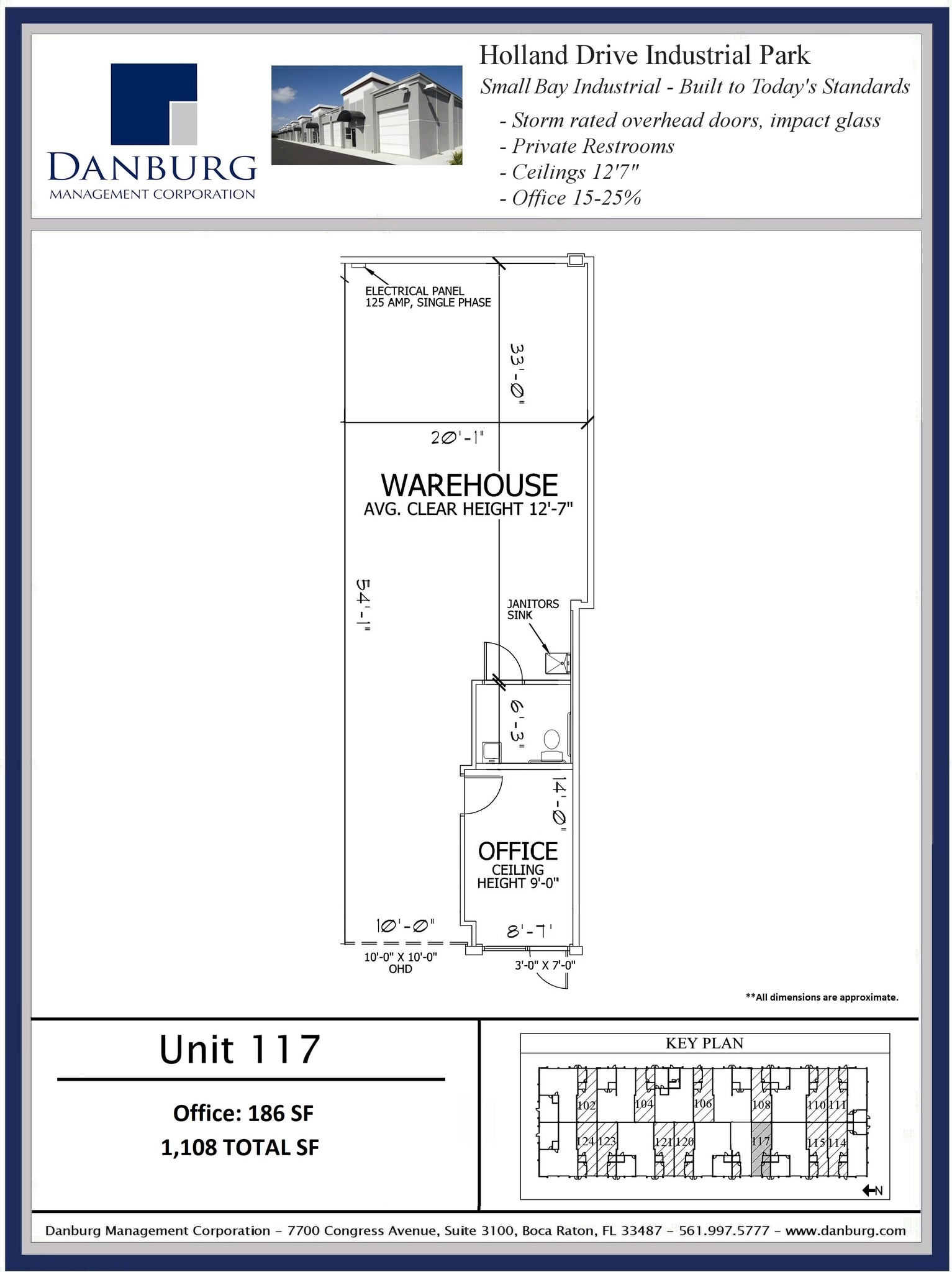 1020 Holland Dr, Boca Raton, FL à louer Plan d’étage– Image 1 sur 1