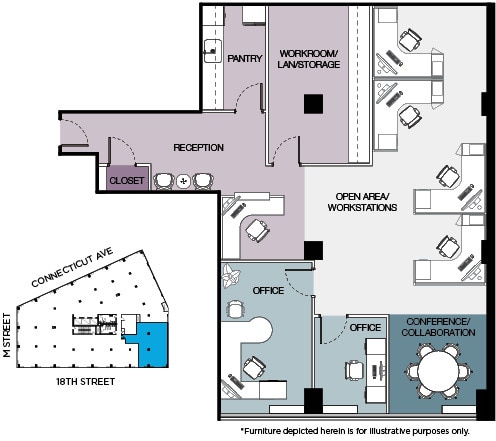 1150 Connecticut Ave NW, Washington, DC à louer Plan d’étage– Image 1 sur 1