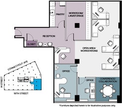 1150 Connecticut Ave NW, Washington, DC à louer Plan d’étage– Image 1 sur 1