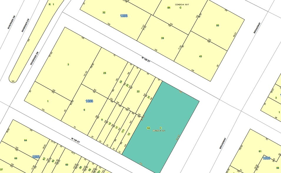 301 W 108th St, New York, NY à louer - Plan cadastral – Image 2 sur 4