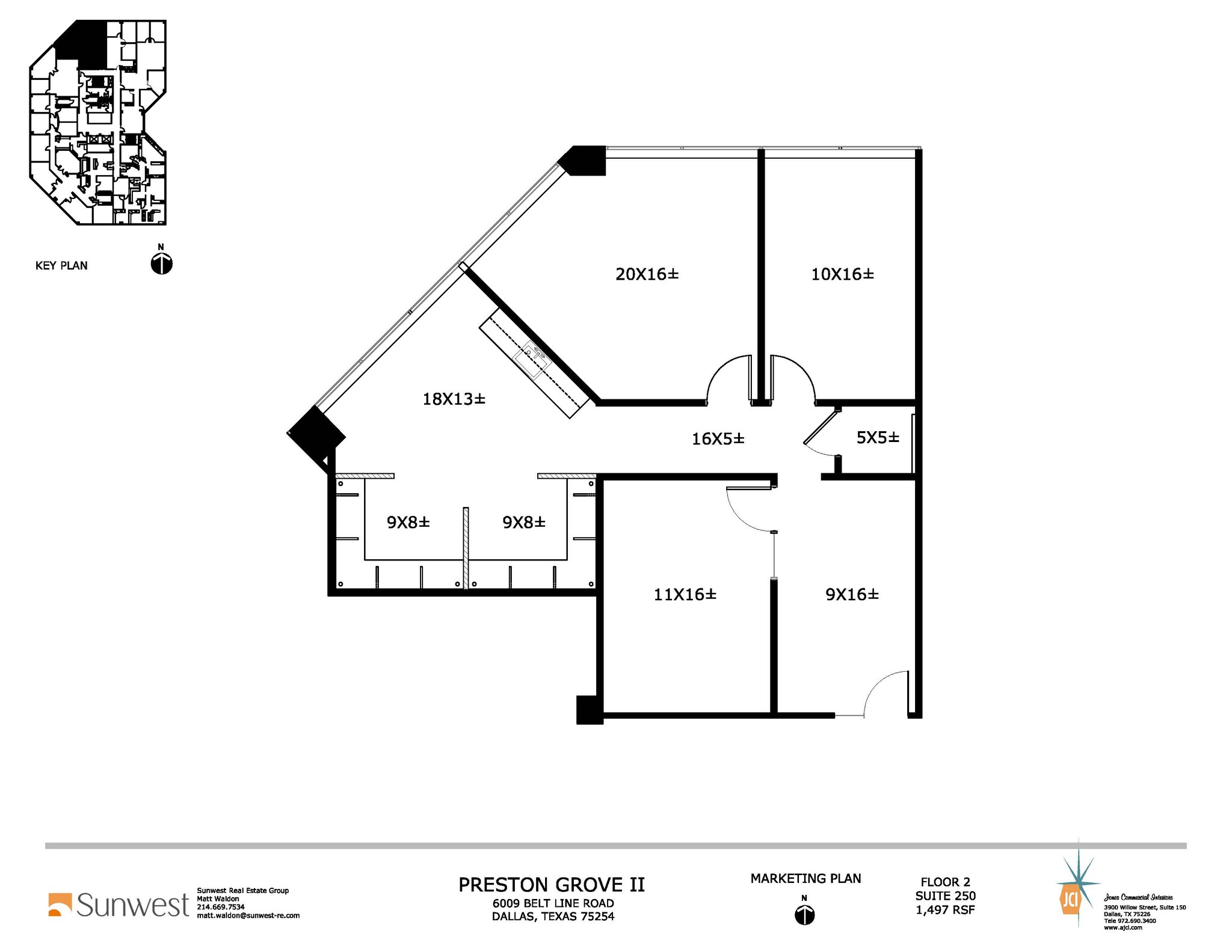 6009 Belt Line Rd, Dallas, TX à louer Plan d’étage– Image 1 sur 1