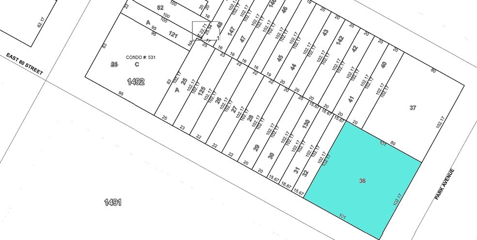 920 Park Ave, New York, NY à louer - Plan cadastral – Image 2 sur 4