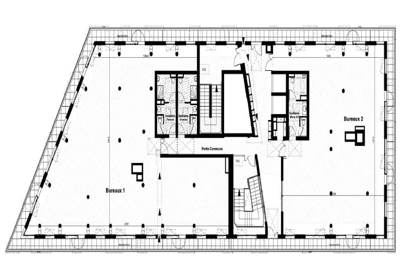 Bureau dans Montpellier à louer - Plan d’étage – Image 1 sur 2