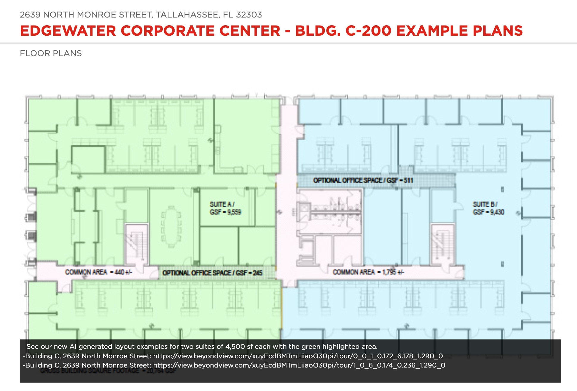 2639 N Monroe St, Tallahassee, FL à louer Plan d’étage– Image 1 sur 1
