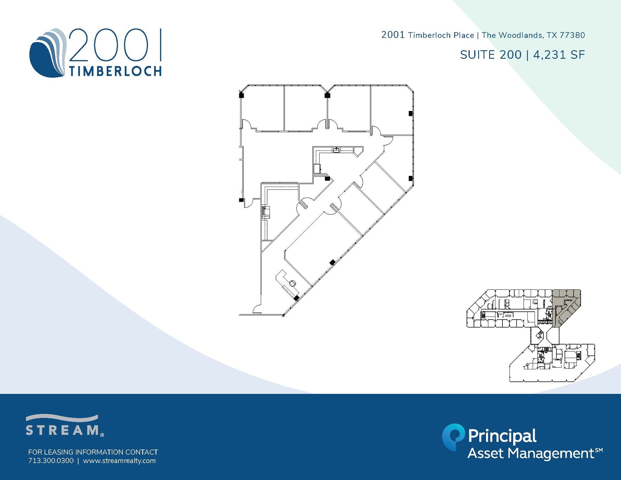 2001 Timberloch, The Woodlands, TX à louer Plan d’étage– Image 1 sur 1