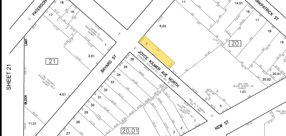 104 Bayard St, New Brunswick, NJ à louer - Plan cadastral – Image 3 sur 3