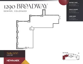1290 Broadway, Denver, CO à louer Plan d’étage– Image 1 sur 2